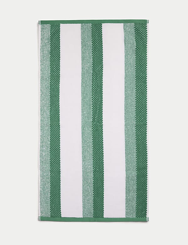 Pure Cotton Striped Textured Towel - NL