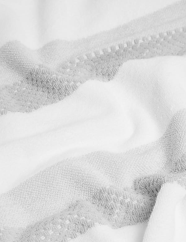 Pruhovaný texturovaný ručník z čisté bavlny - CZ