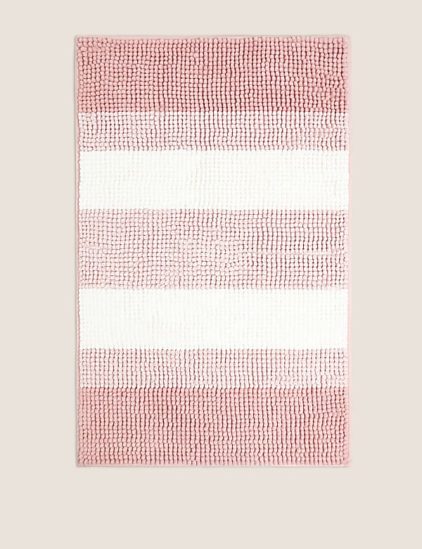 Bobble Striped Quick Dry Bath Mat