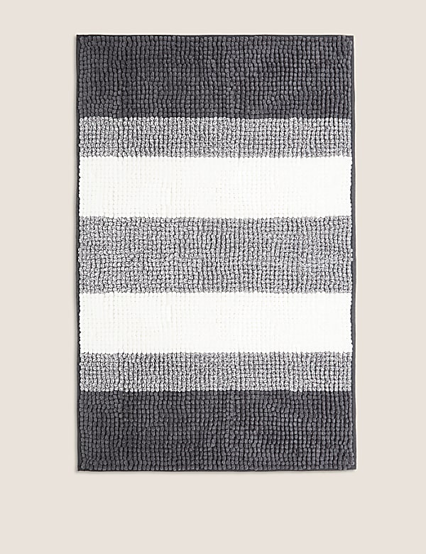 Bobble Striped Quick Dry Bath Mat