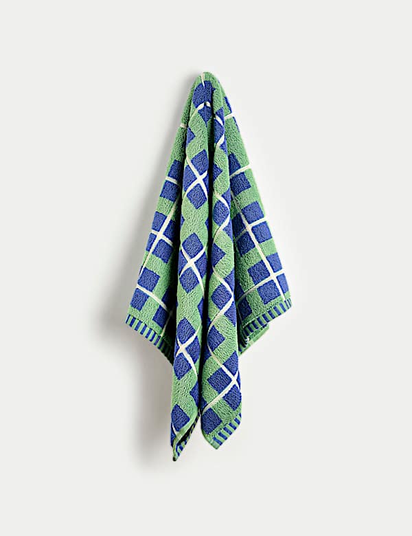 Pure Cotton Checked Towel - CA