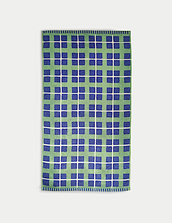 Pure Cotton Checked Towel - CA