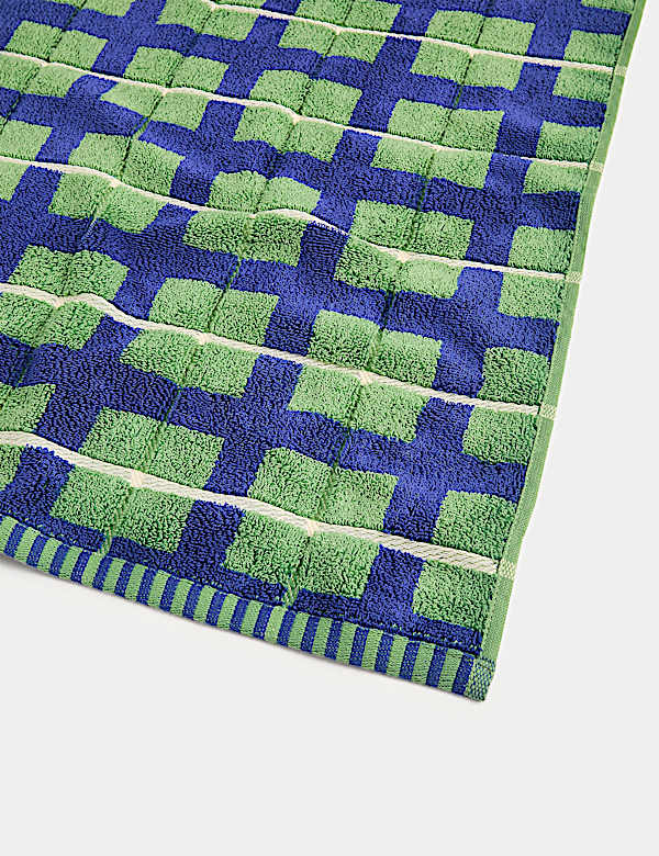 Pure Cotton Checked Towel - CA