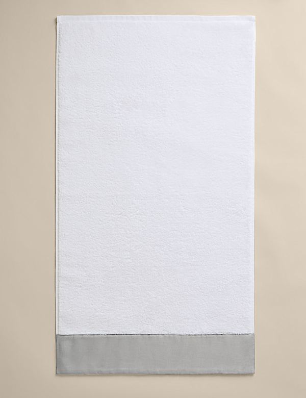 מגבת מפשתן וכותנה טהורה עם שוליים מעוצבים - IL