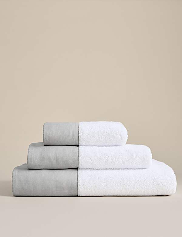 מגבת מפשתן וכותנה טהורה עם שוליים מעוצבים - IL