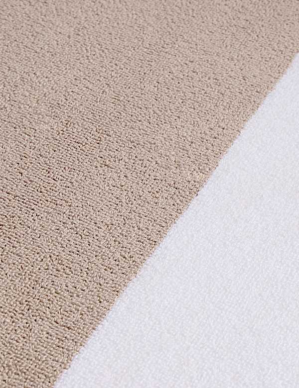 Tapis de bain 100 % coton &agrave; bande centrale - LU