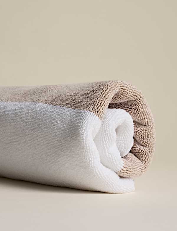 Tapis de bain 100 % coton &agrave; bande centrale - LU