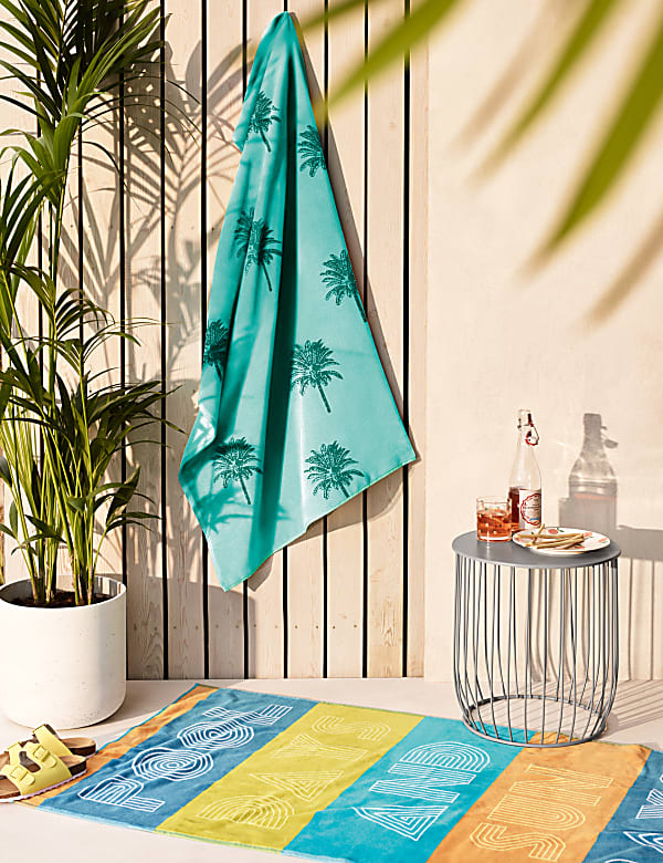 Pure Cotton Palm Beach Towel