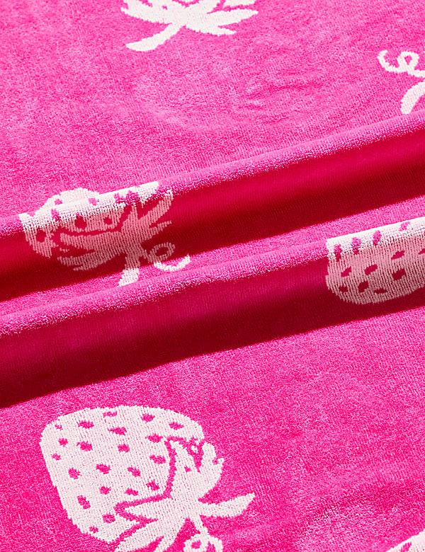 Pure Cotton Strawberry Print Beach Towel - GR