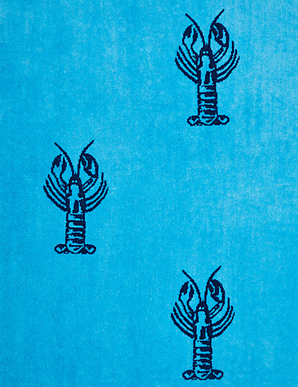 Serviette de plage 100 % coton &agrave; motif homard - FR