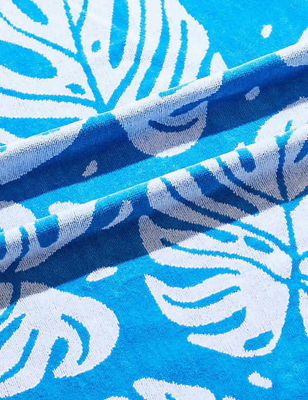 Pure Cotton Tropical Leaf Beach Towel