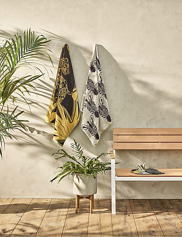 Pure Cotton Zebra Print Beach Towel