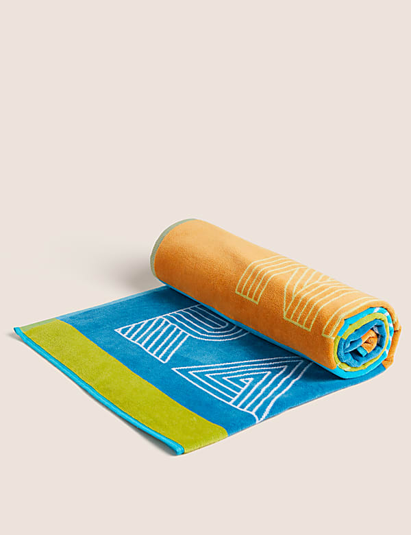 Pure Cotton Pool Days Slogan Beach Towel