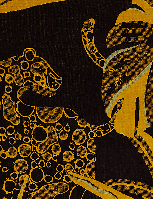 Pure Cotton Leopard and Palm Beach Towel - CY