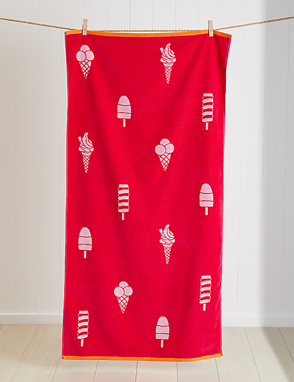 Pure Cotton Ice Cream Beach Towel - GR