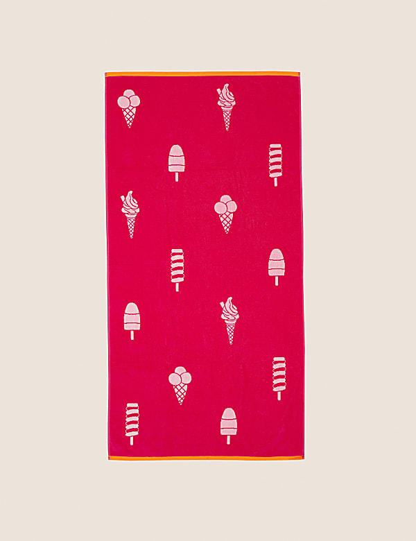 Pure Cotton Ice Cream Beach Towel - GR