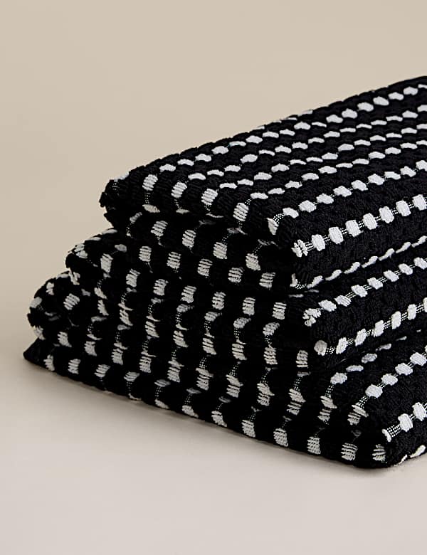 Pure Cotton Spotty Striped Towel - LT