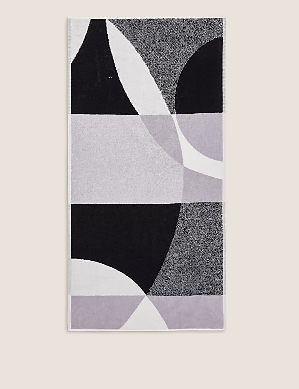 Pure Cotton Abstract Shapes Towel - GR