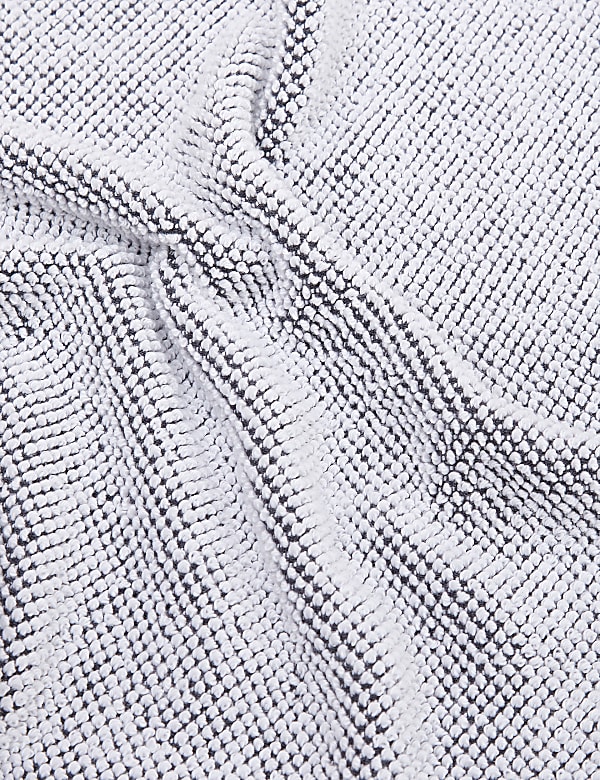 Serviette 100 % coton doux à motif tressé - CH