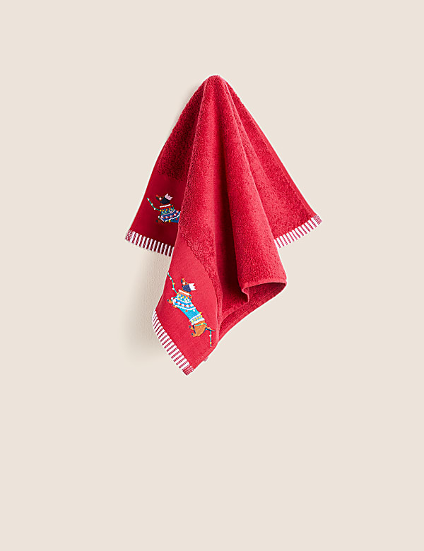 Set of 2 Pure Cotton Christmas Towels - GR