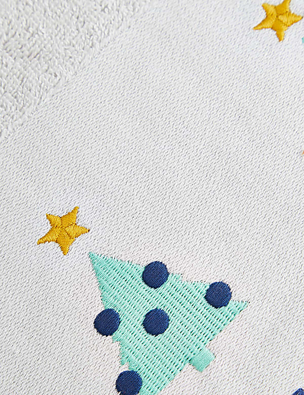 Set of 2 Pure Cotton Christmas Snow Towels - GR