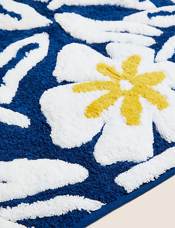 Pure Cotton Floral Bath Mat