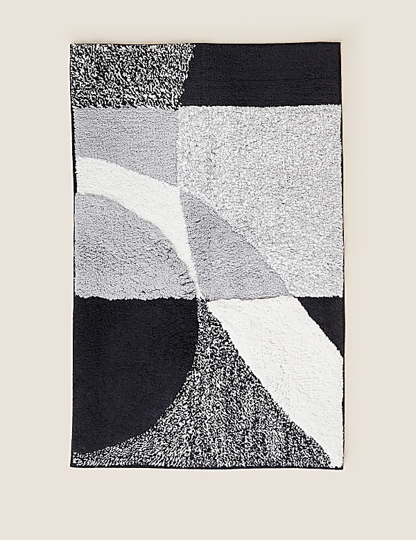 Pure Cotton Geometric Bath Mat