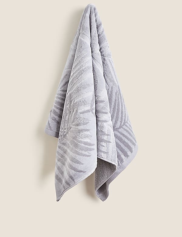 Cotton Rich Palm Shimmer Towel