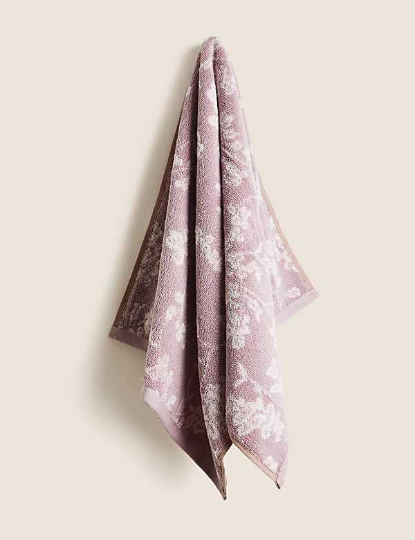 Super Soft Pure Cotton Floral Jacquard Towel