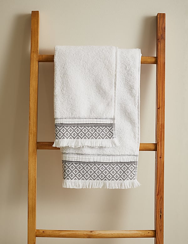 Pure Cotton Aztec Border Towel