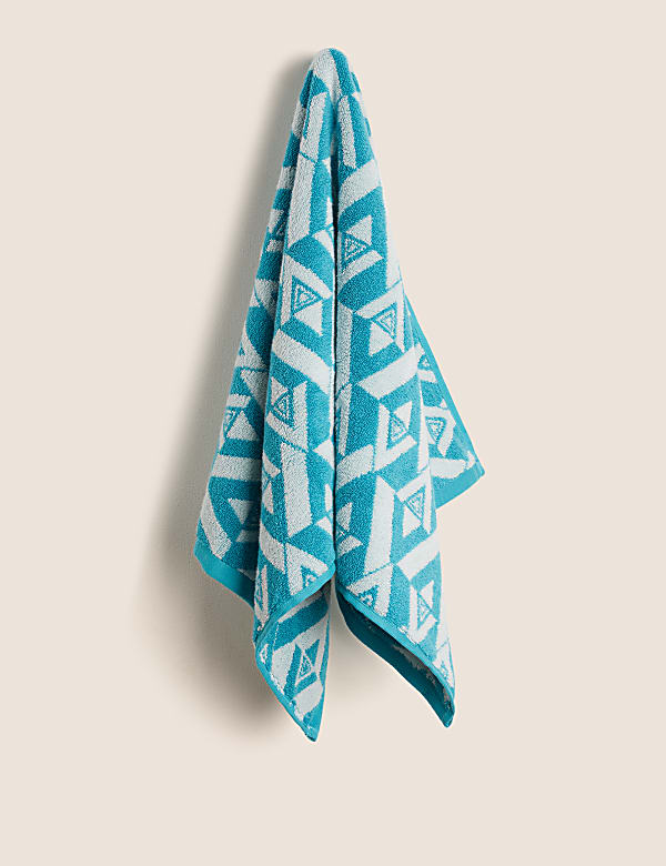 Pure Cotton Geometric Towel