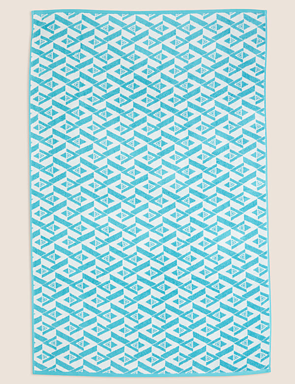Pure Cotton Geometric Towel