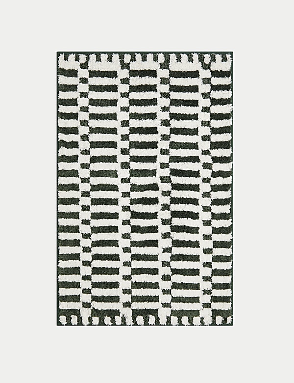 Χαλάκι μπάνιου που στεγνώνει γρήγορα με γεωμετρικό μοτίβο, από σύμμεικτο βαμβάκι - GR