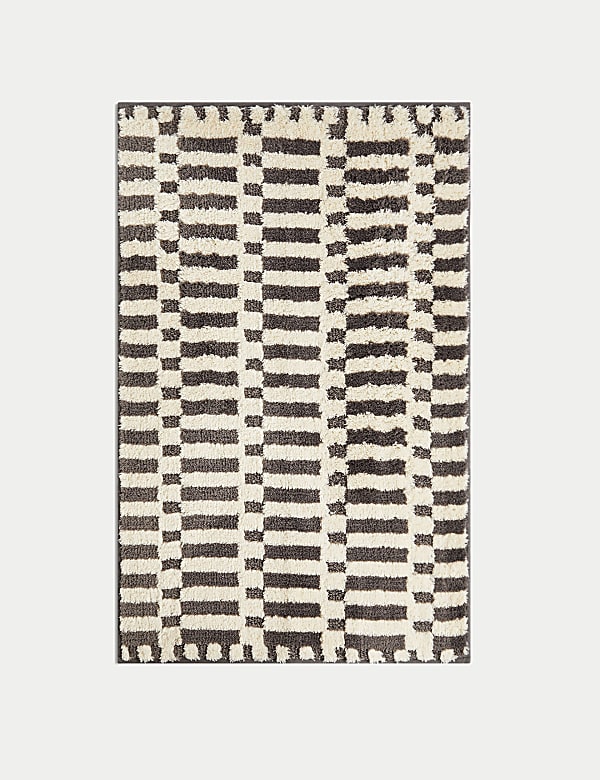 Cotton Blend Geometric Quick Dry Bath Mat - PT