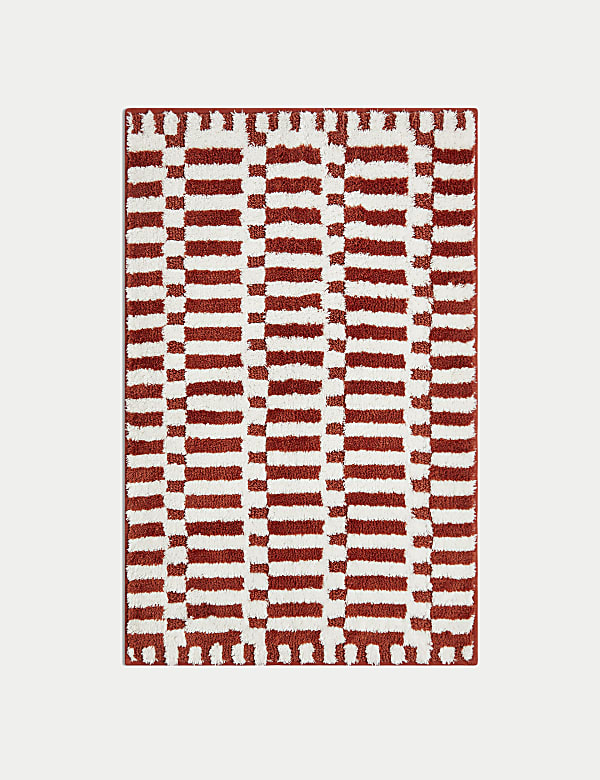 Cotton Blend Geometric Quick Dry Bath Mat - EE