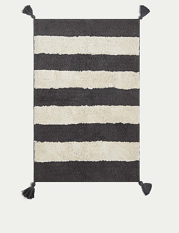 Pure Cotton Striped Bath Mat - HU