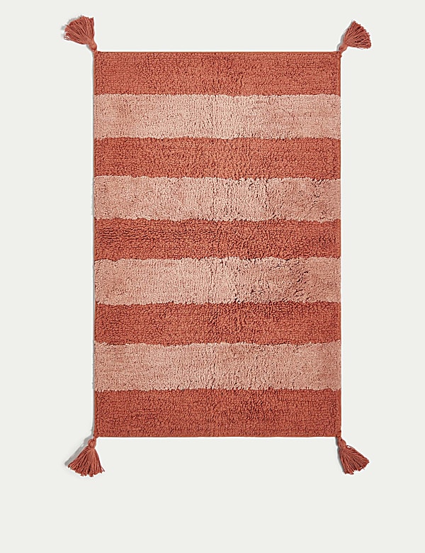 Alfombrilla para baño 100% algodón de rayas - ES