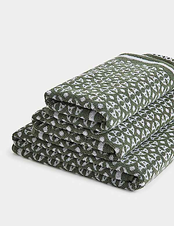 Pure Cotton Geometric Circle Towel - NO