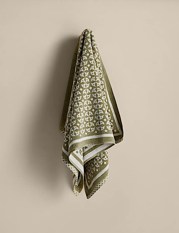 Pure Cotton Geometric Circle Towel - AT