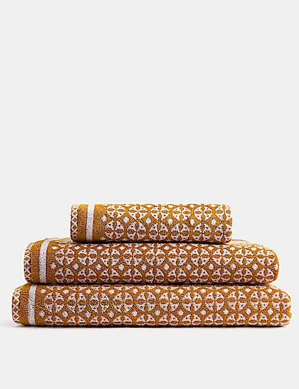 Pure Cotton Geometric Circle Towel - CN