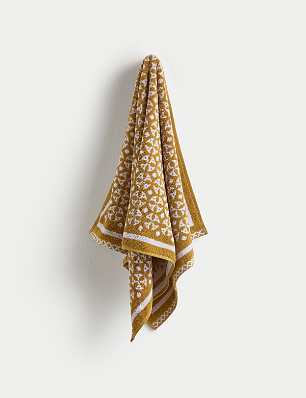 Pure Cotton Geometric Circle Towel - CN