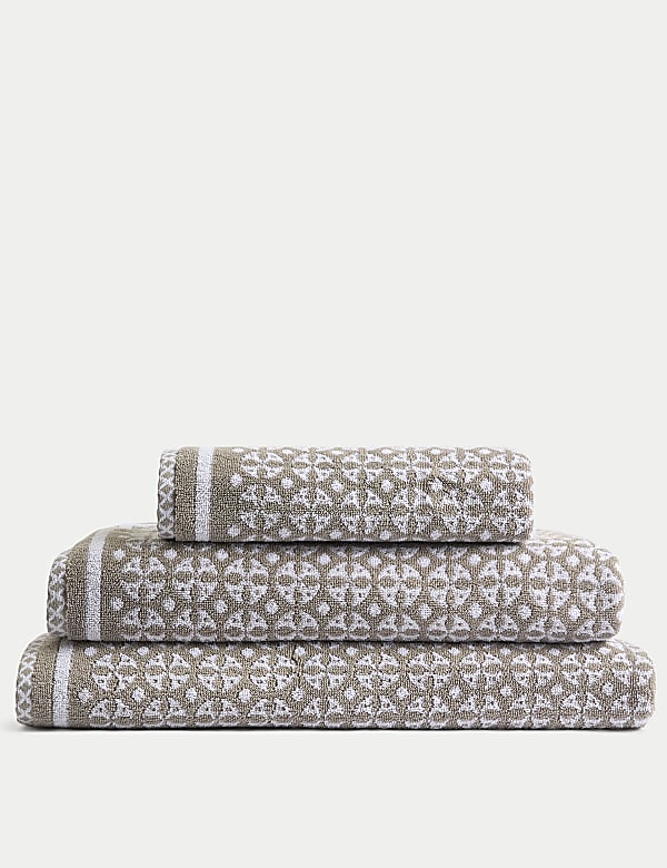 Pure Cotton Geometric Circle Towel - IL