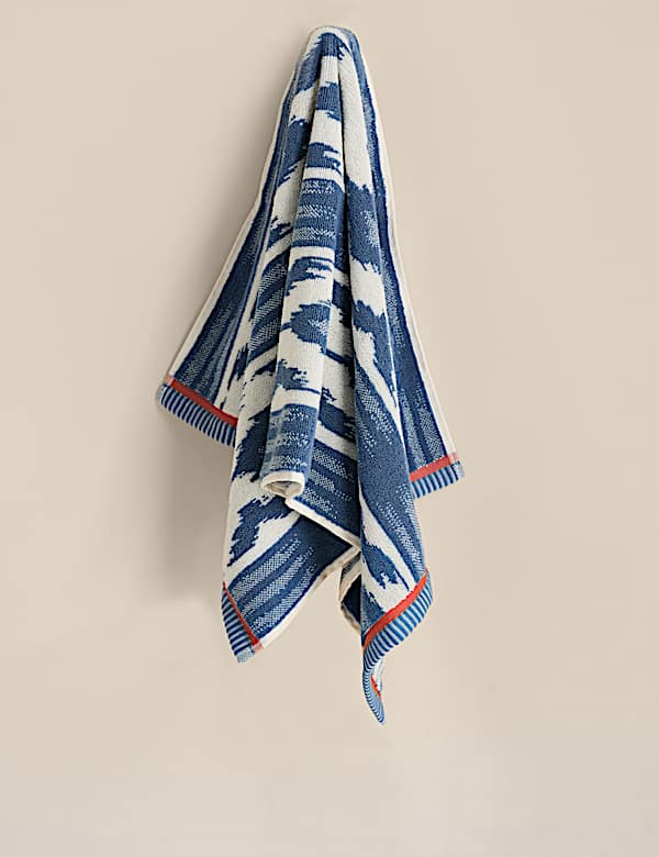 Set of 3 Pure Cotton Ikat Towels - PL