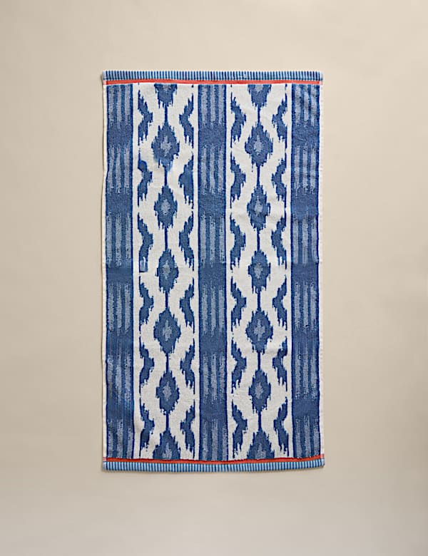 Set of 3 Pure Cotton Ikat Towels - PL