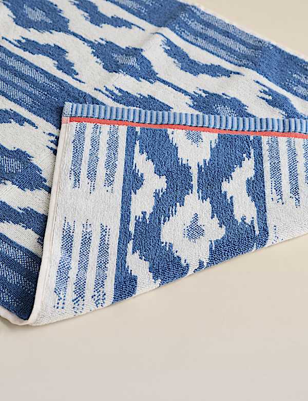 Set of 3 Pure Cotton Ikat Towels - PL