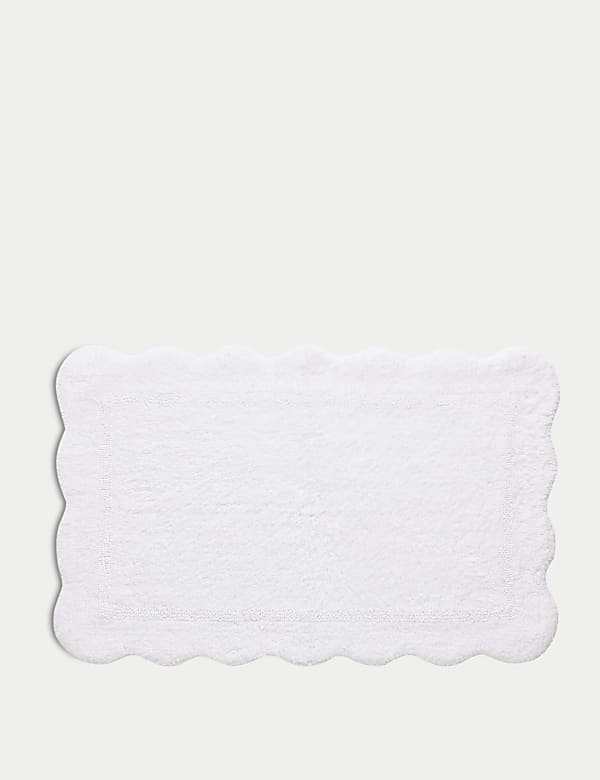 Pure Cotton Scalloped Bath Mat - VN