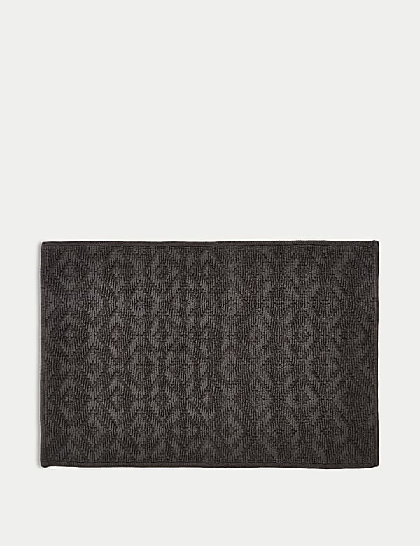 Charcoal Textured Bathroom Bath Mat
