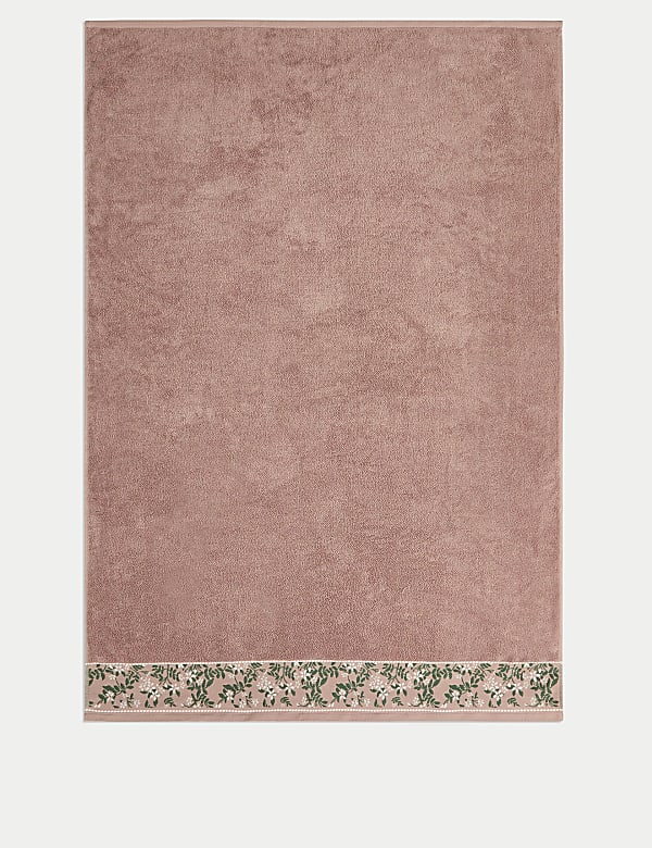 Pure Cotton Woven Floral Towel - ES