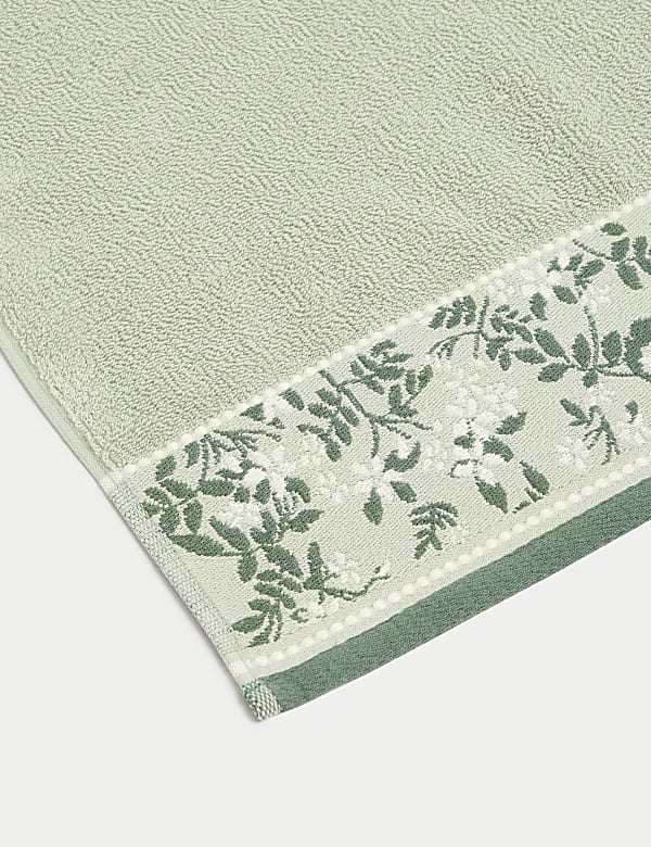 Pure Cotton Woven Floral Towel - DK