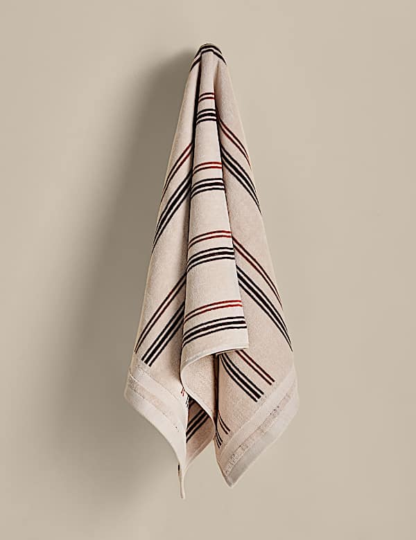 Pure Cotton Striped Velour Towel - JP